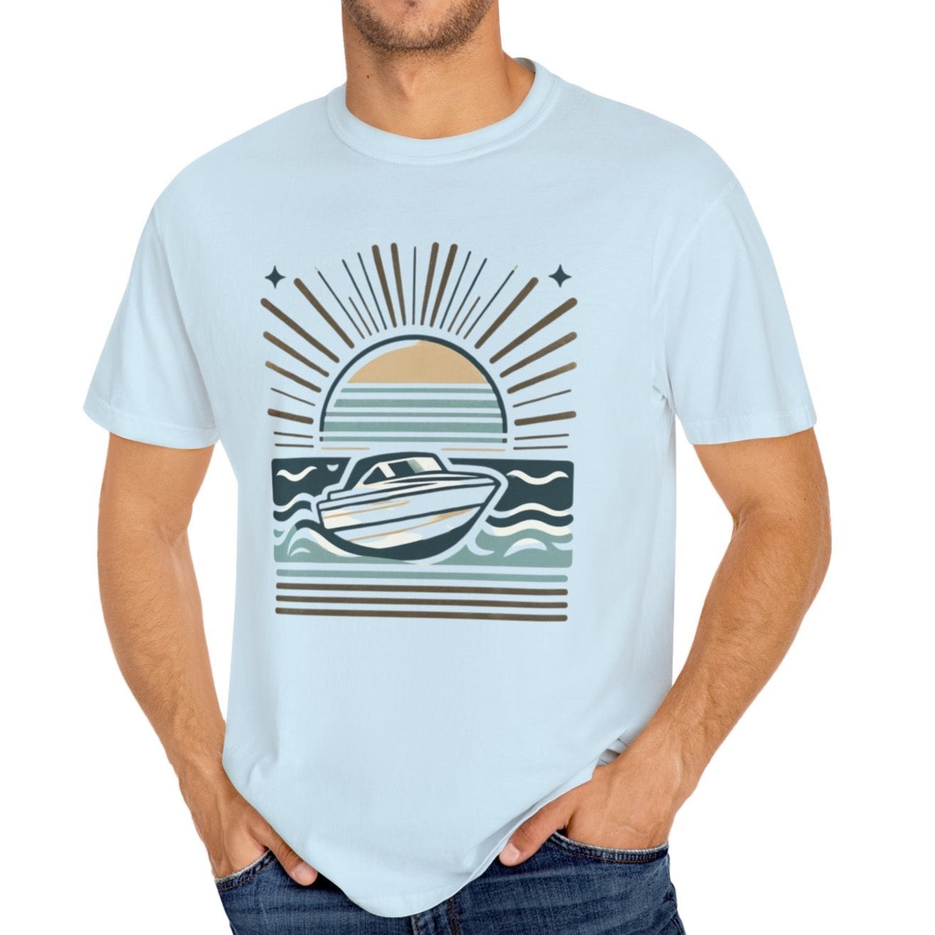 "Oceanic Drift" Men's Garment-Dyed T-shirt