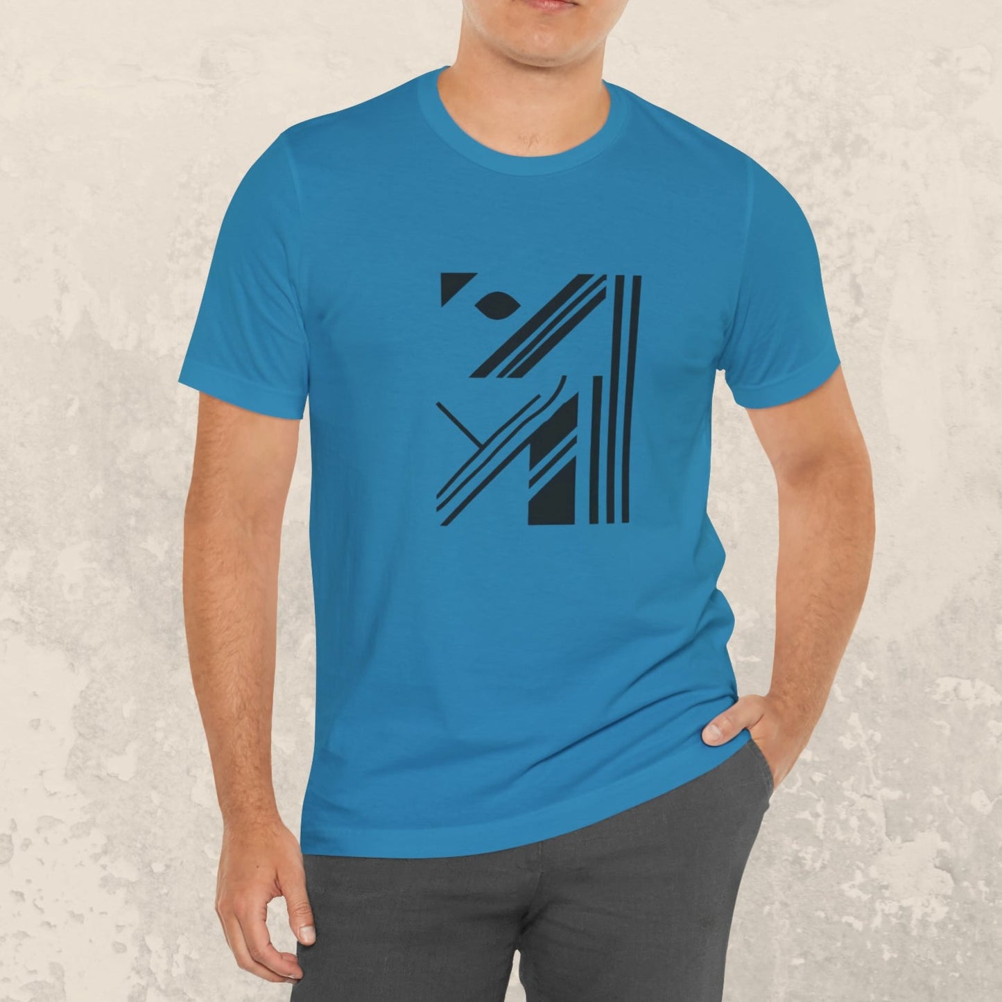 "No Nonsense" Geometric Design Men's T-Shirt