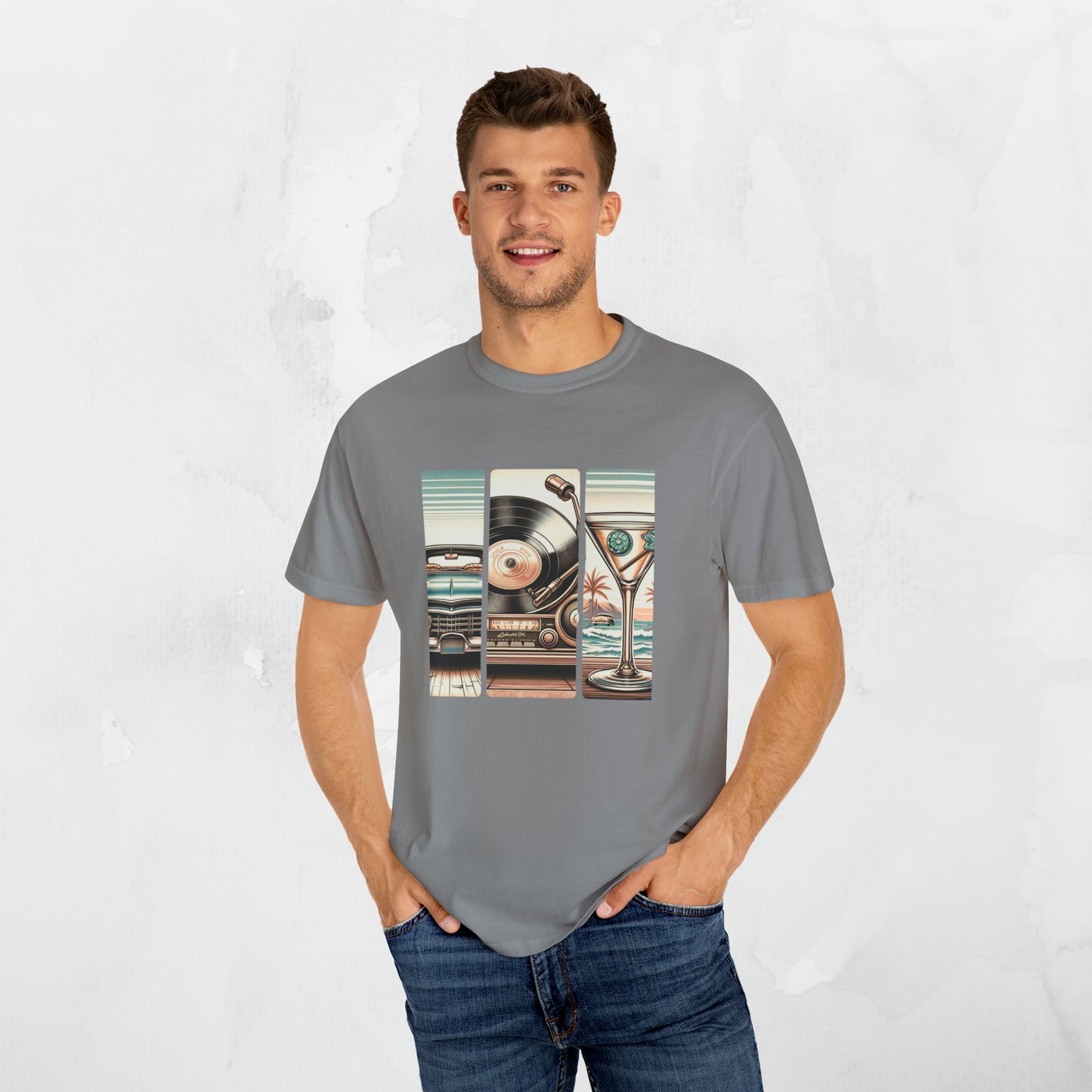 "Vintage Classics" Men's Garment-Dyed  Oversized T-shirt