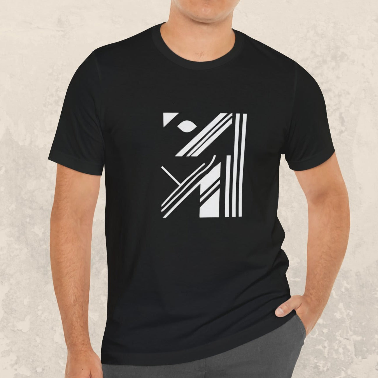 "No Nonsense" Geometric Design Men's T-Shirt