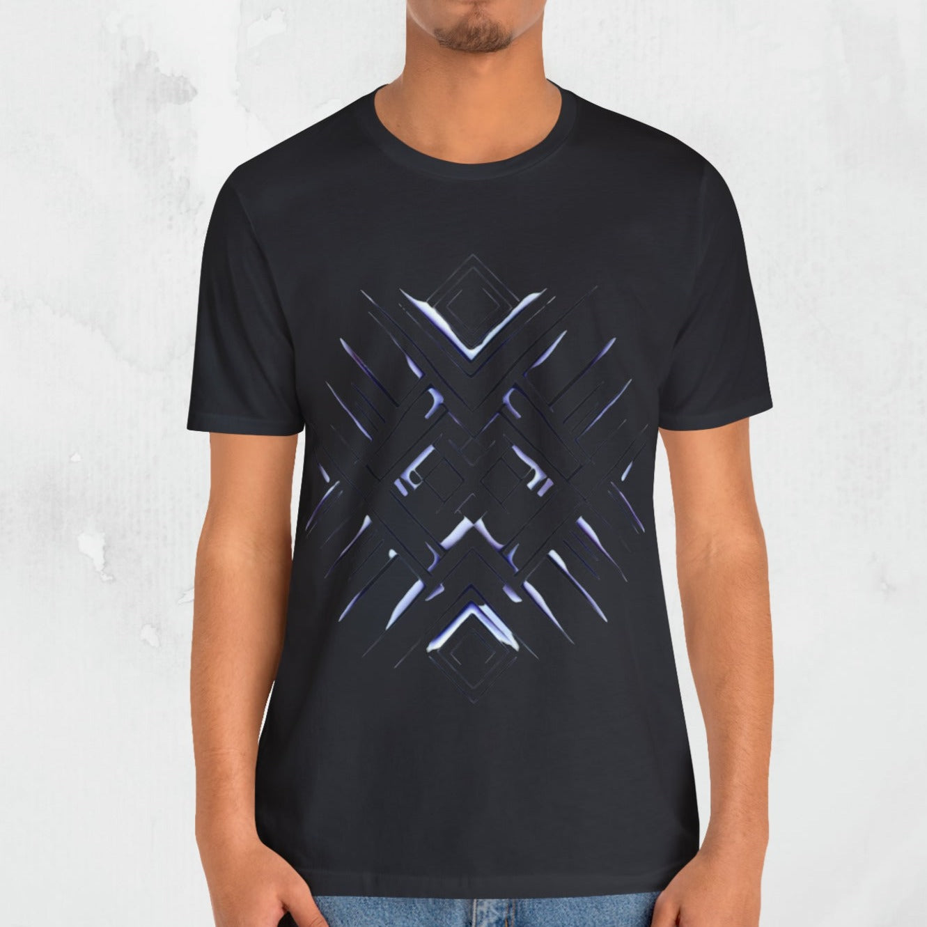 "CyberCore" Geometric Design T-Shirt Abstract Design