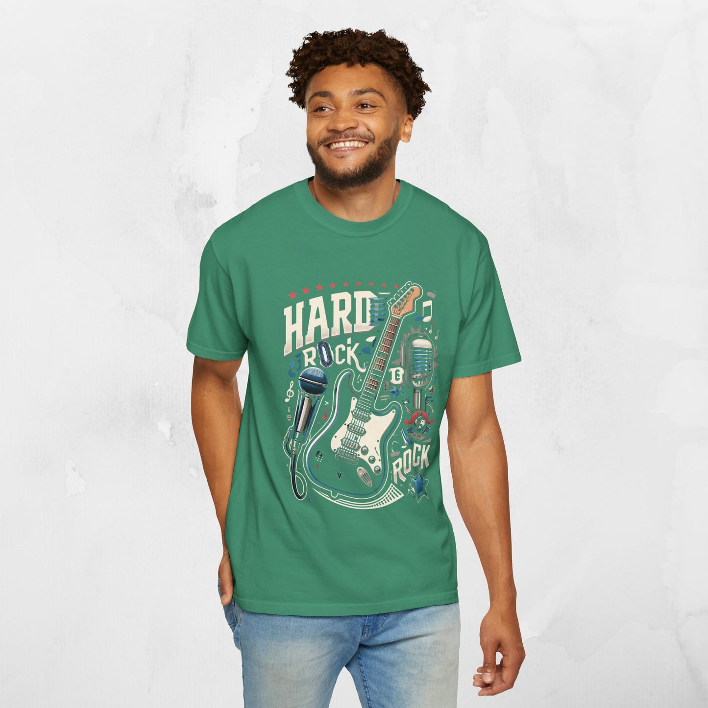 Vintage Guitar Hard Rock Mens T-Shirt - Classic Rock T-Shirt - Retro T-Shirt