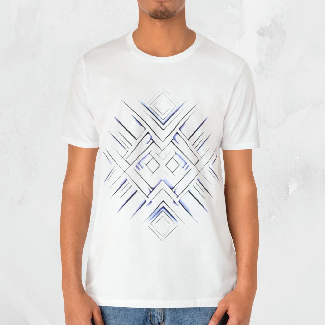 "CyberCore" Geometric Design T-Shirt Abstract Design