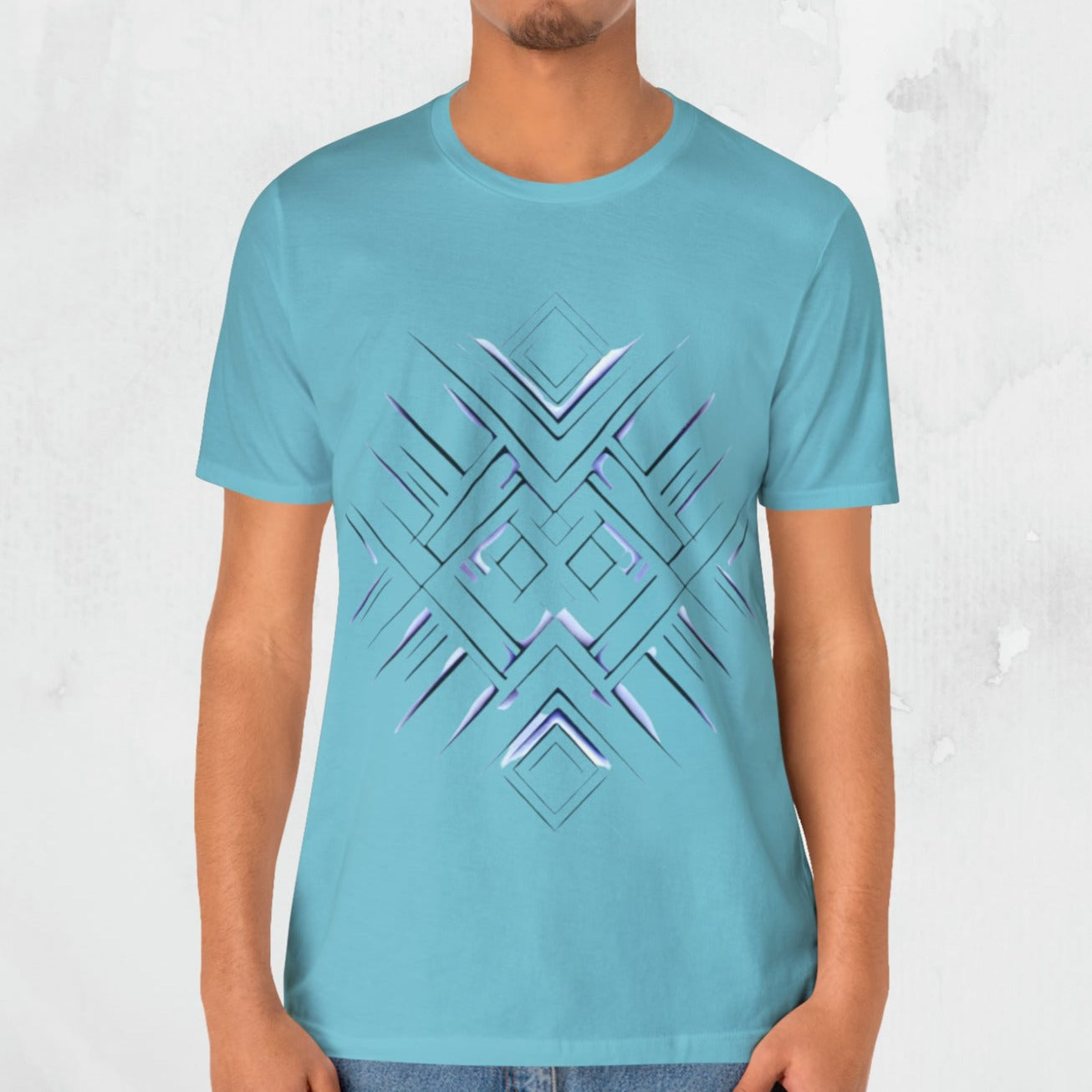 "CyberCore" Geometric Design T-Shirt Abstract Design