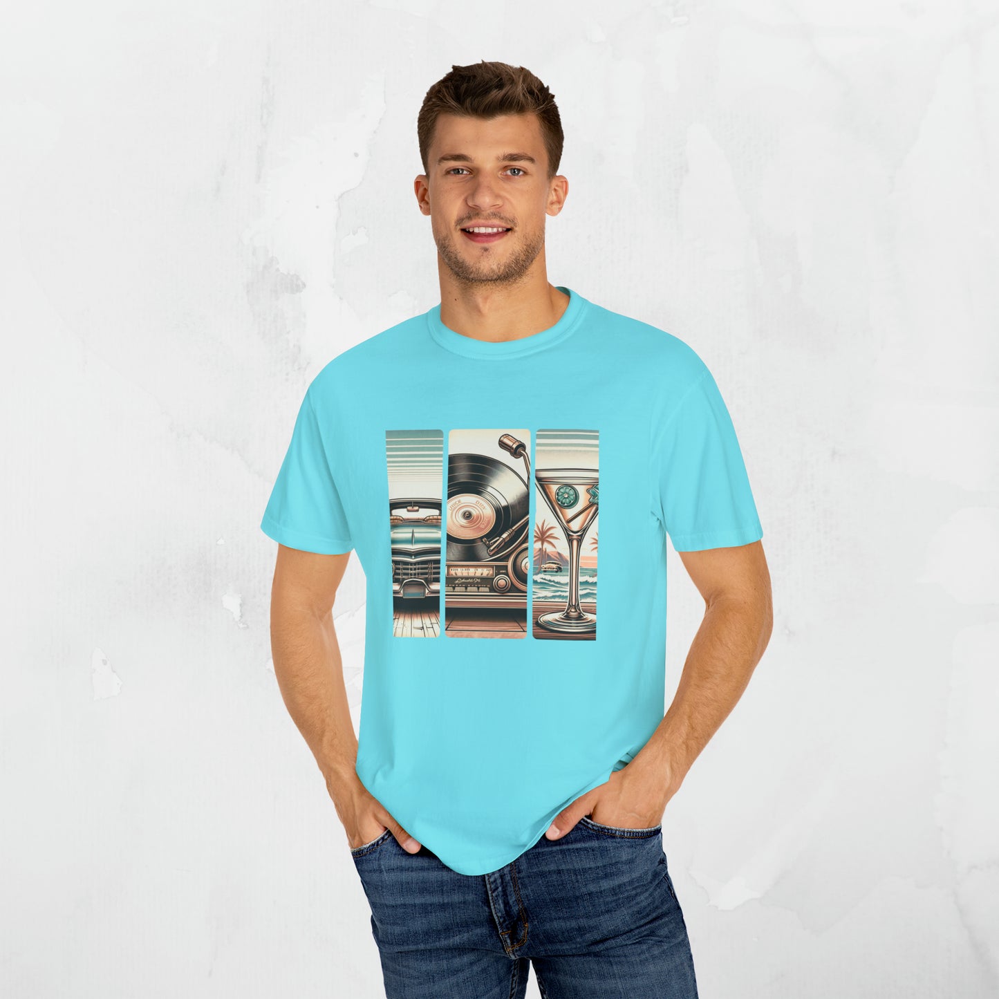 "Vintage Classics" Men's Garment-Dyed  Oversized T-shirt