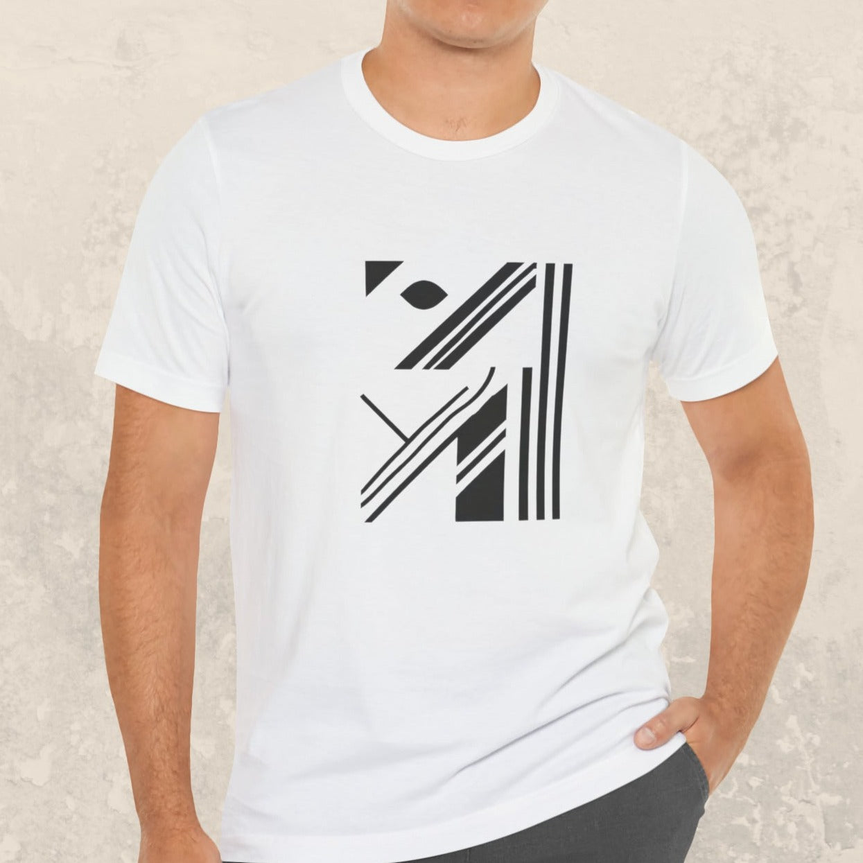 "No Nonsense" Geometric Design Men's T-Shirt